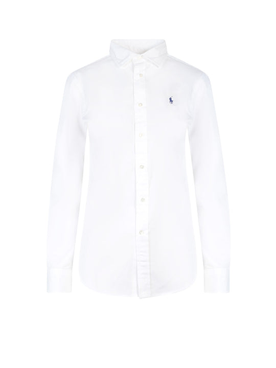Cotton Shirt With Embroidered Logo
