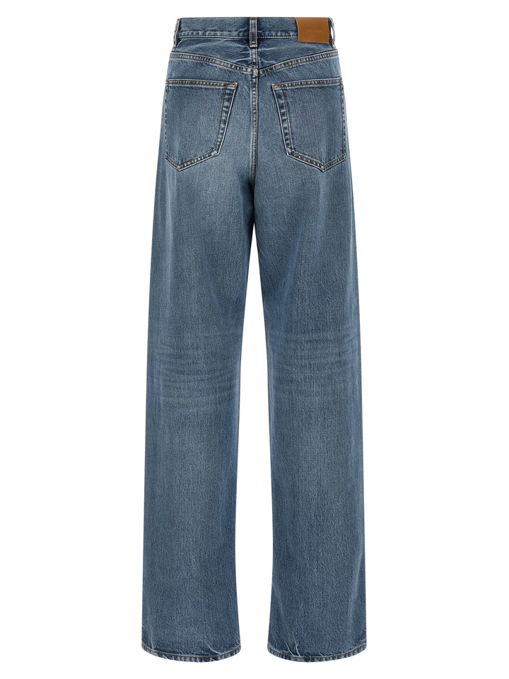 Saint Laurent V-Shaped Waist Jeans - Light Blue | 841e55f623b811b9dc184e0d112970ce1c405797