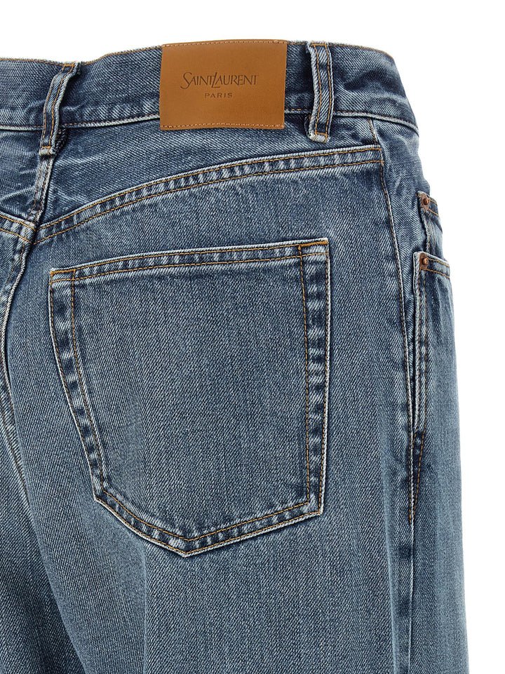 Saint Laurent V-Shaped Waist Jeans - Light Blue | 19f02c2bd0b4bb224bcfb9613b8b6d412fc340e0