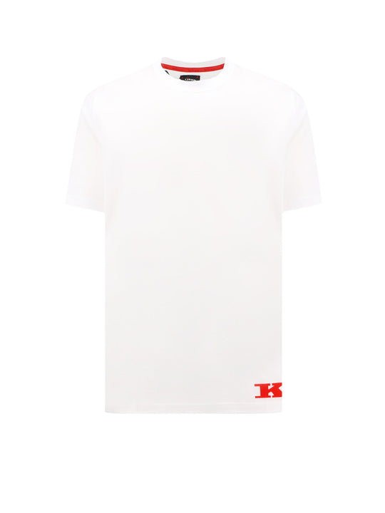 Cotton T-Shirt With Flocked Logo