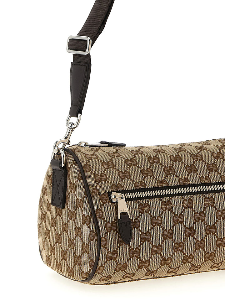 Gucci Small Gg Cylindrical Shoulder Strap Crossbody Bags - Beige | aadf57f3f81ba9fbe895d48bd2686aabe602527b