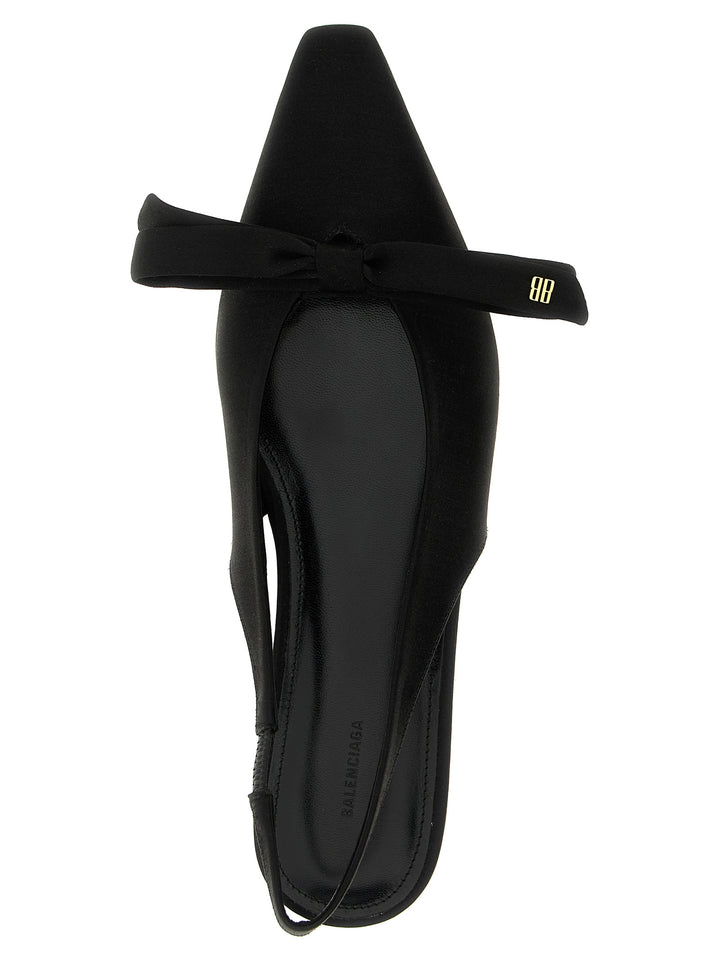 Balenciaga Nano Bow Sling Flat shoes - Black | 16b1bb70e85cc3e2af6c3fc7e30fcd10aa247d7f