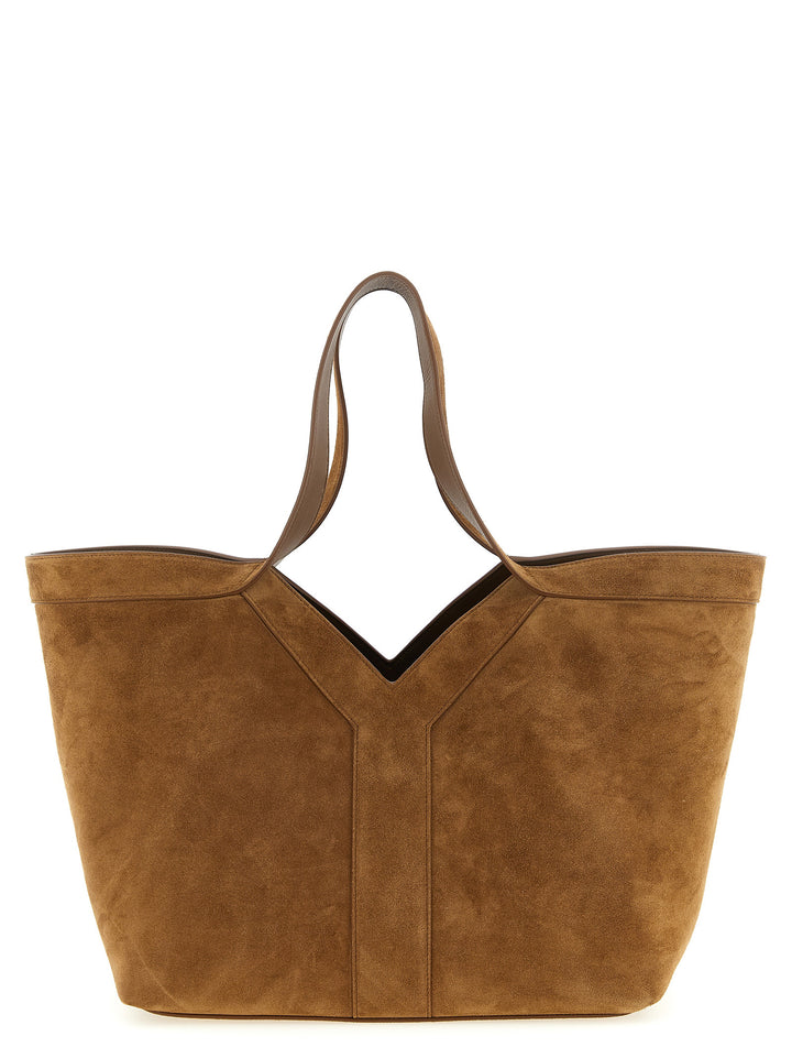 Saint Laurent Y Tote Bag - Brown | 6e27eda8f9b3c23a2531ae918dae495b9a1e4b4a