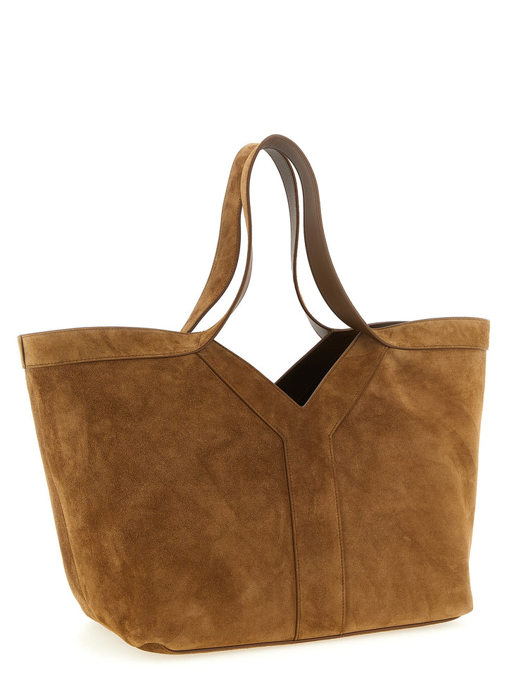 Saint Laurent Y Tote Bag - Brown | 073960d327a0786d40569a516b3f0188c15b0bf3