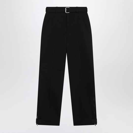 Black Twill Cotton Trousers