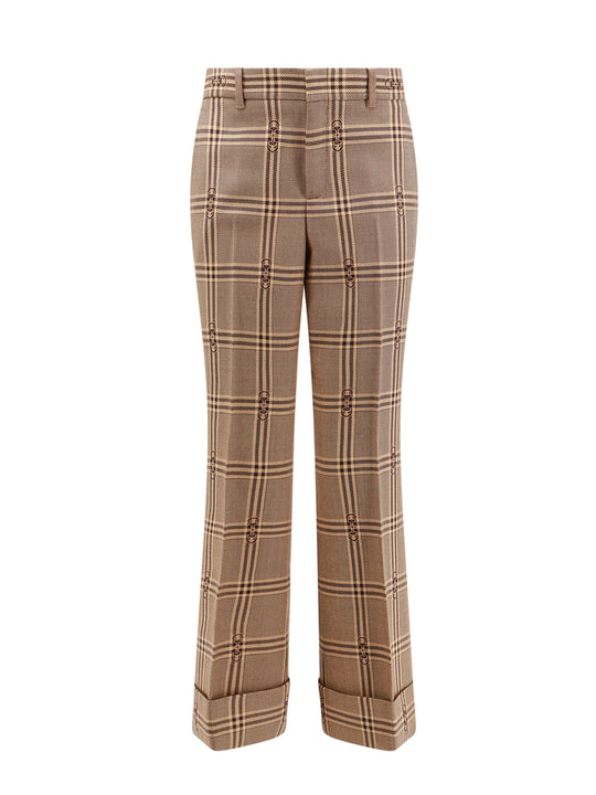 Madras Wool Trouser With Horsebit