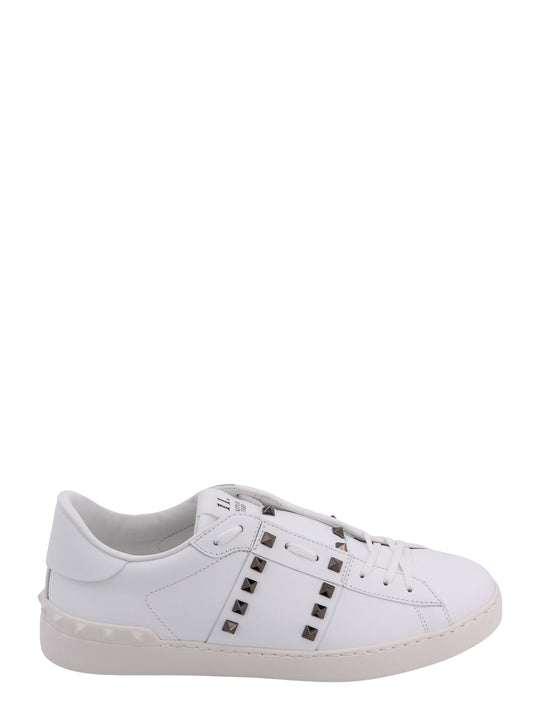 Leather Sneakers With Iconic Studs