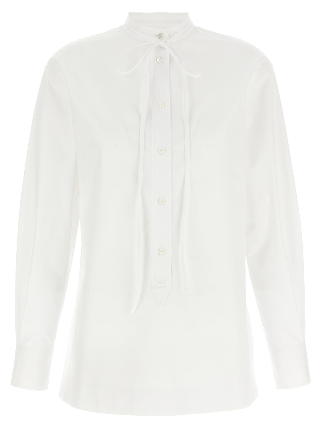 Gucci Double G Embroidery Shirt Shirt and Blouse - White | 05c54f6da343b251df468bd0b1eaf40c3c5d8a4f