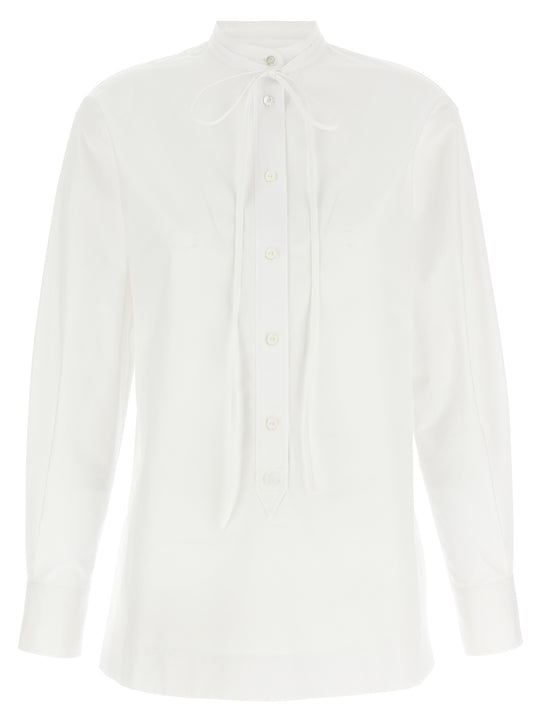 Double G Embroidery Shirt Shirt And Blouse White