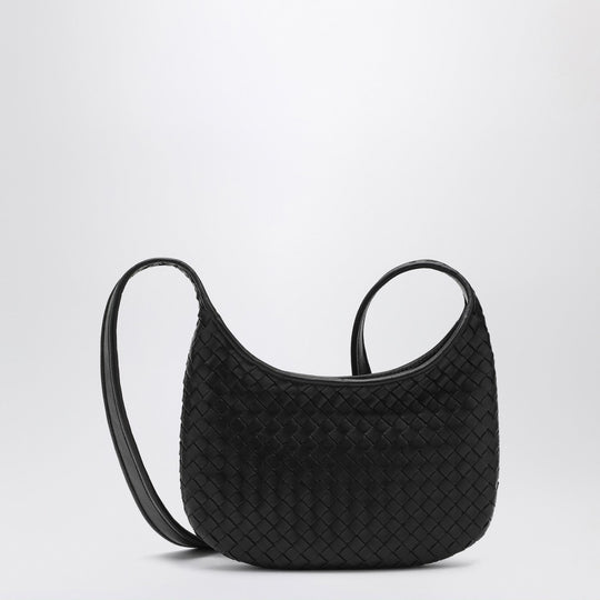 Small Black Veneto Bag In Intrecciato