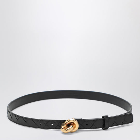 Black Knot Belt In Intrecciato
