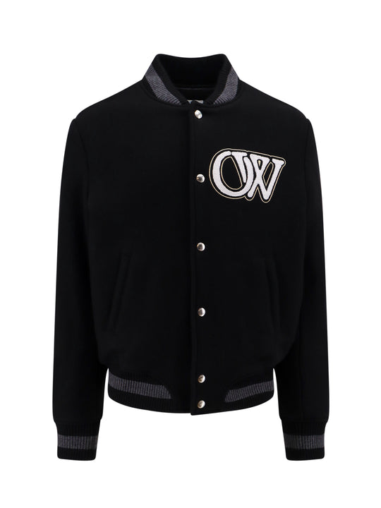 Varsity Wool Bomber With Iconic Embroidery