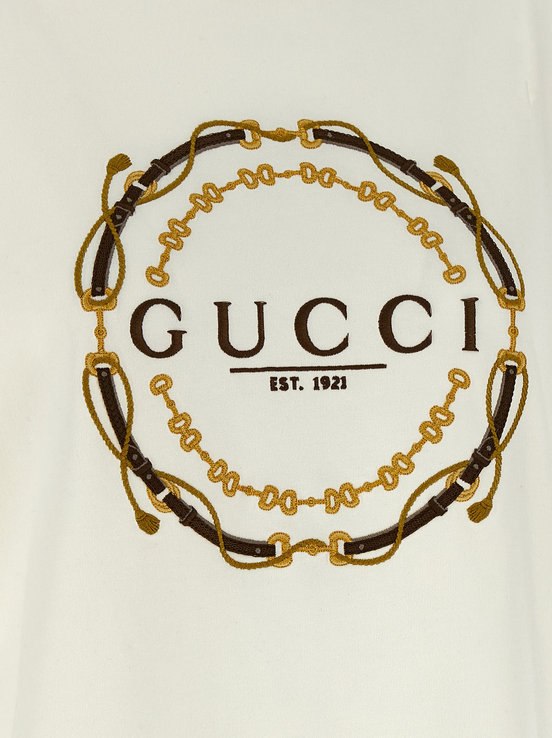 Gucci Briglie Gucci Est 1921 T-shirt - White | eab1b99ef9e334230374b26ce51ce247d030fd9f