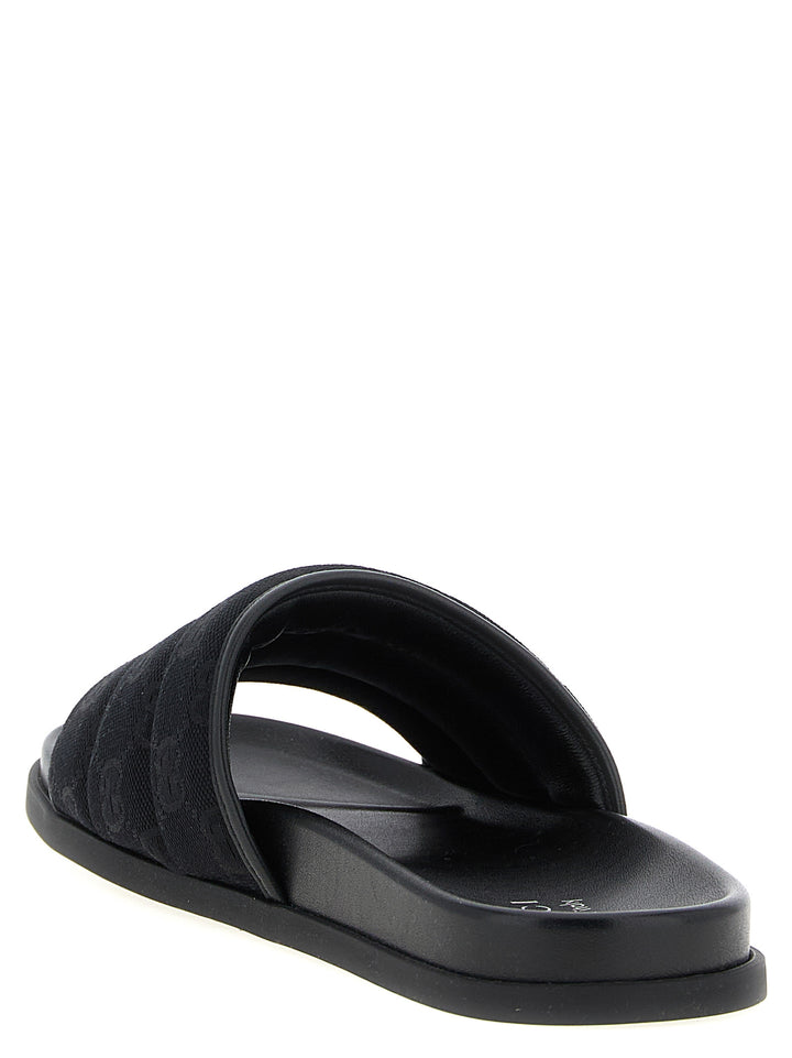 Gucci Gg Slides Sandals - Black | 1c33cdb3d7e54cd7ab26ce1bfbf4082a2c5e4853