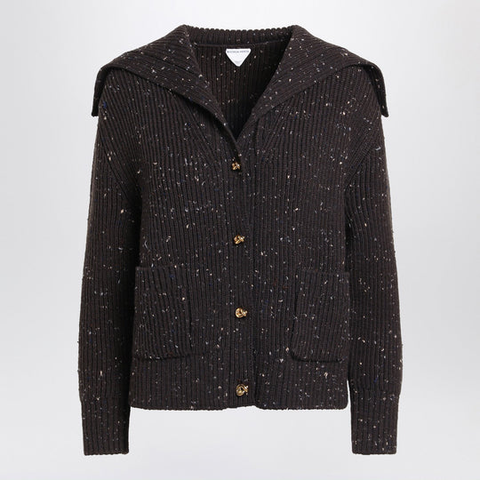 Cardigan In English Wool With A Melting Ribbed Texture