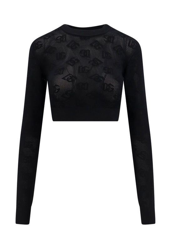 Viscose Mesh Top With All-Over Dg Logo