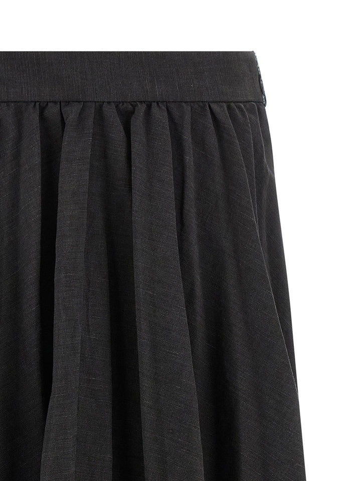 Balenciaga Hybrid Pleated Skirts - Black | a9f29271917689e05affeaf525bfa3252e1f35b6