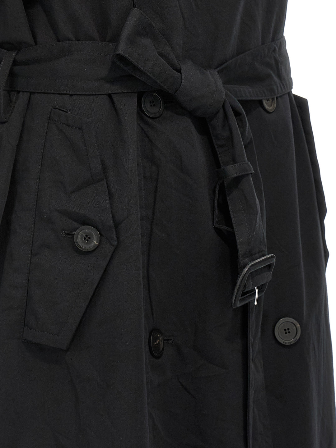 Balenciaga Stole Trench Coat Coats and Trench Coats - Black | 60b8a3e3194a5fd9cb27da724a2b8d1592ffbd68