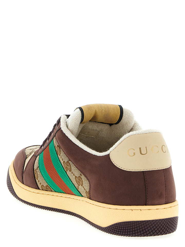 Gucci Screener Sneakers - Brown | 514d4aca2cf64710967de6794767b8ea2d3dacd3