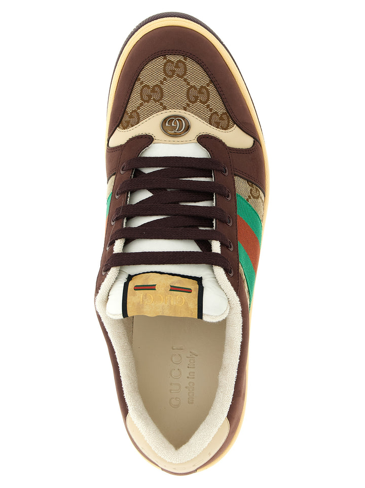 Gucci Screener Sneakers - Brown | bf1822daef9e2bda1fe994adde4e4489ab1872a9