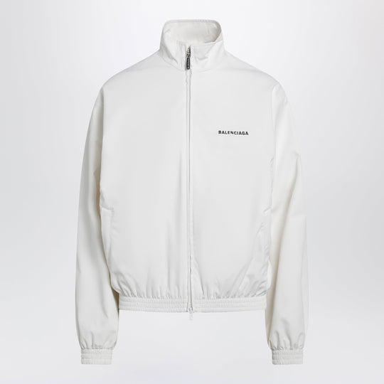 Women's Back Track Jacket In White Technical Polyester