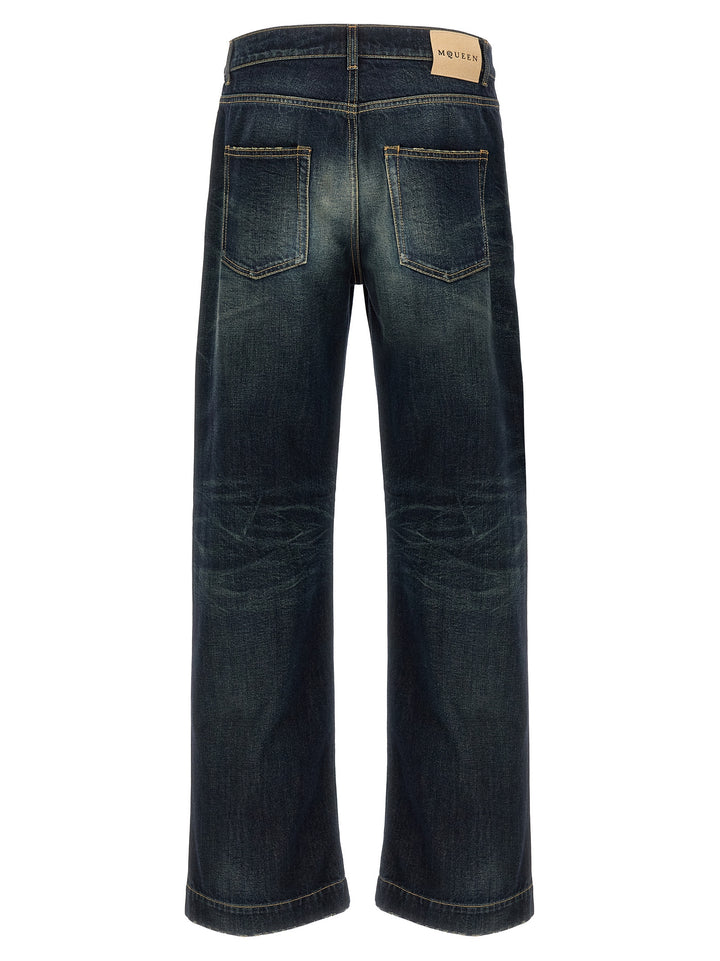 Mcqueen Wide Leg Jeans - Blue | 630f89684a9b706e654c930fddbdaea5fdde0d0f