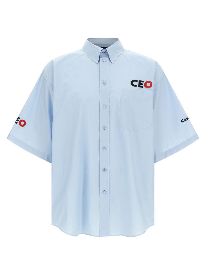 Balenciaga Ceo Uniform Logo Shirt and Blouse - Light Blue | cbf11d618f8a12d28b844d59c4486d88821d05fb