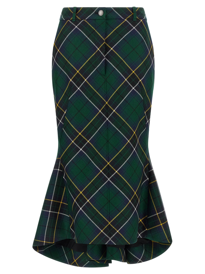 Mcqueen Tartan Skirt Skirts - Green | 60c398ac7febe9f0992a41b23cc10e49896229e2