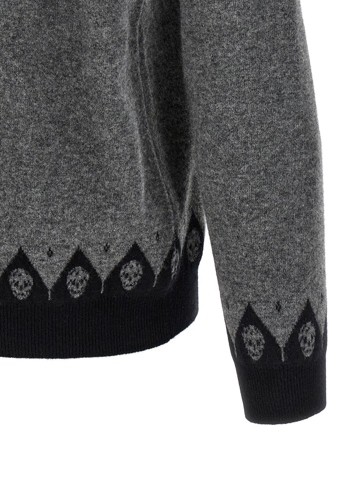 Mcqueen Skull Sweaters and Cardigans - Gray | 60b85af794afae4c82898a7e8d6eaf87a04fda59