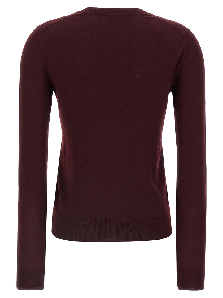 Saint Laurent Wool Sweater Sweaters and Cardigans - Bordeaux | 81732572209470dc355e16685c0ae6d59367f7d7