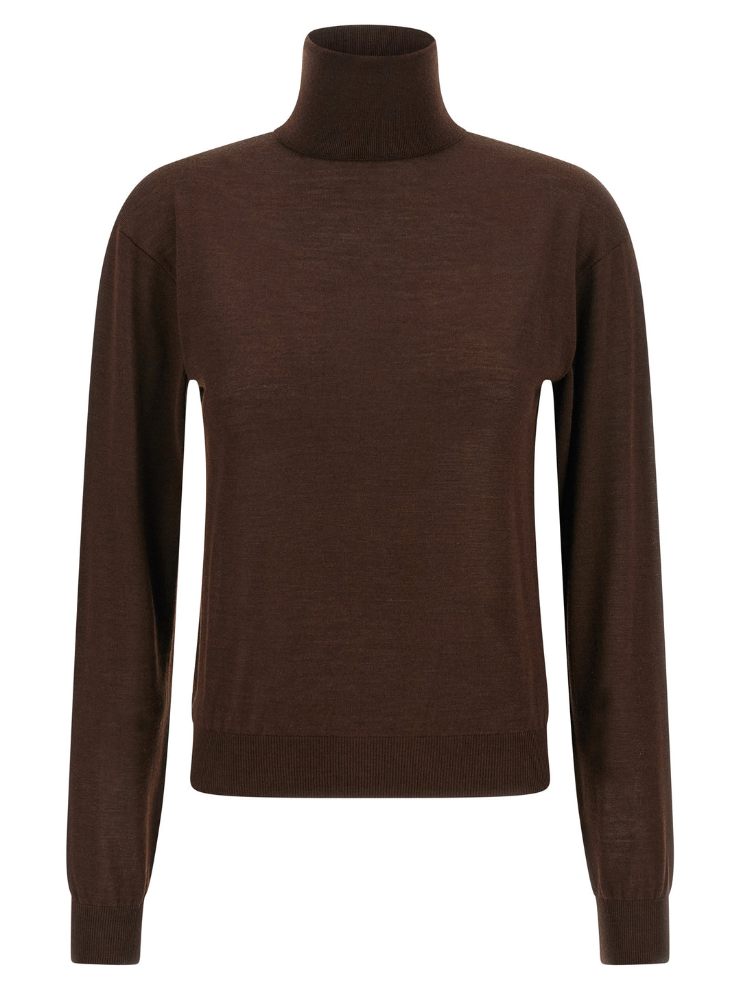 Saint Laurent Turtleneck Sweater Dropped Shoulders Sweaters and Cardigans - Brown | f05afd0a3db090e0f4dc712e574aea42951fa4c7