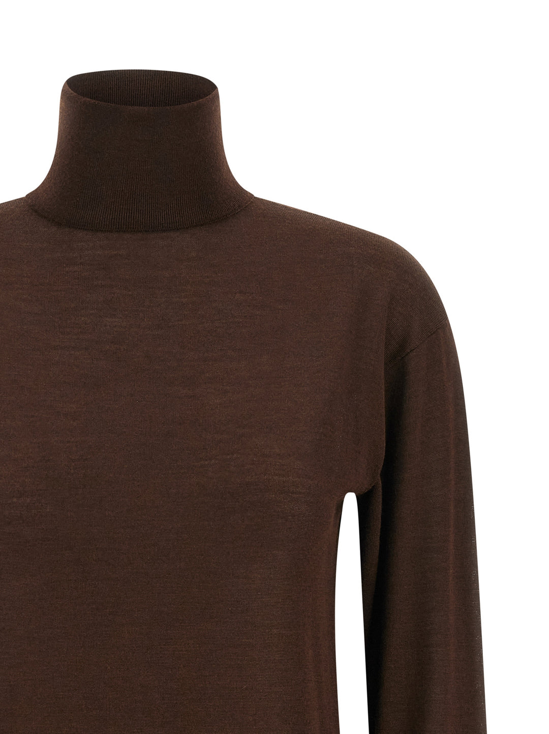 Saint Laurent Turtleneck Sweater Dropped Shoulders Sweaters and Cardigans - Brown | dc09b2b19dcba4eb3872be21897de8c104f0064f