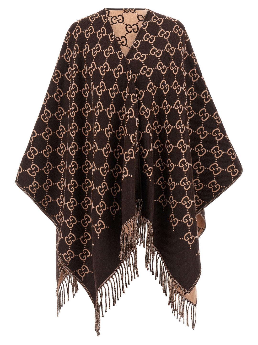 Gucci Gg Wool Cape Capes - Multicolor | 1bd33b6fc6854ad2ec983a2dffc1f4983289db31