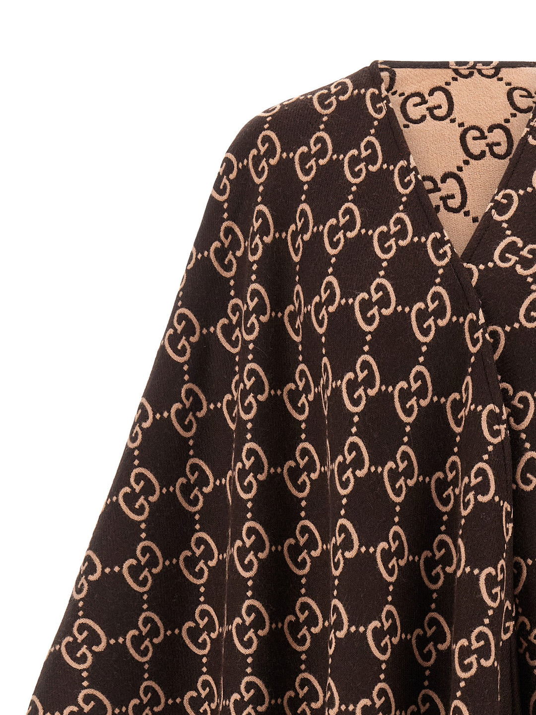 Gucci Gg Wool Cape Capes - Multicolor | b275f4ffcb0358be59fae1c7dd814f8756266c51