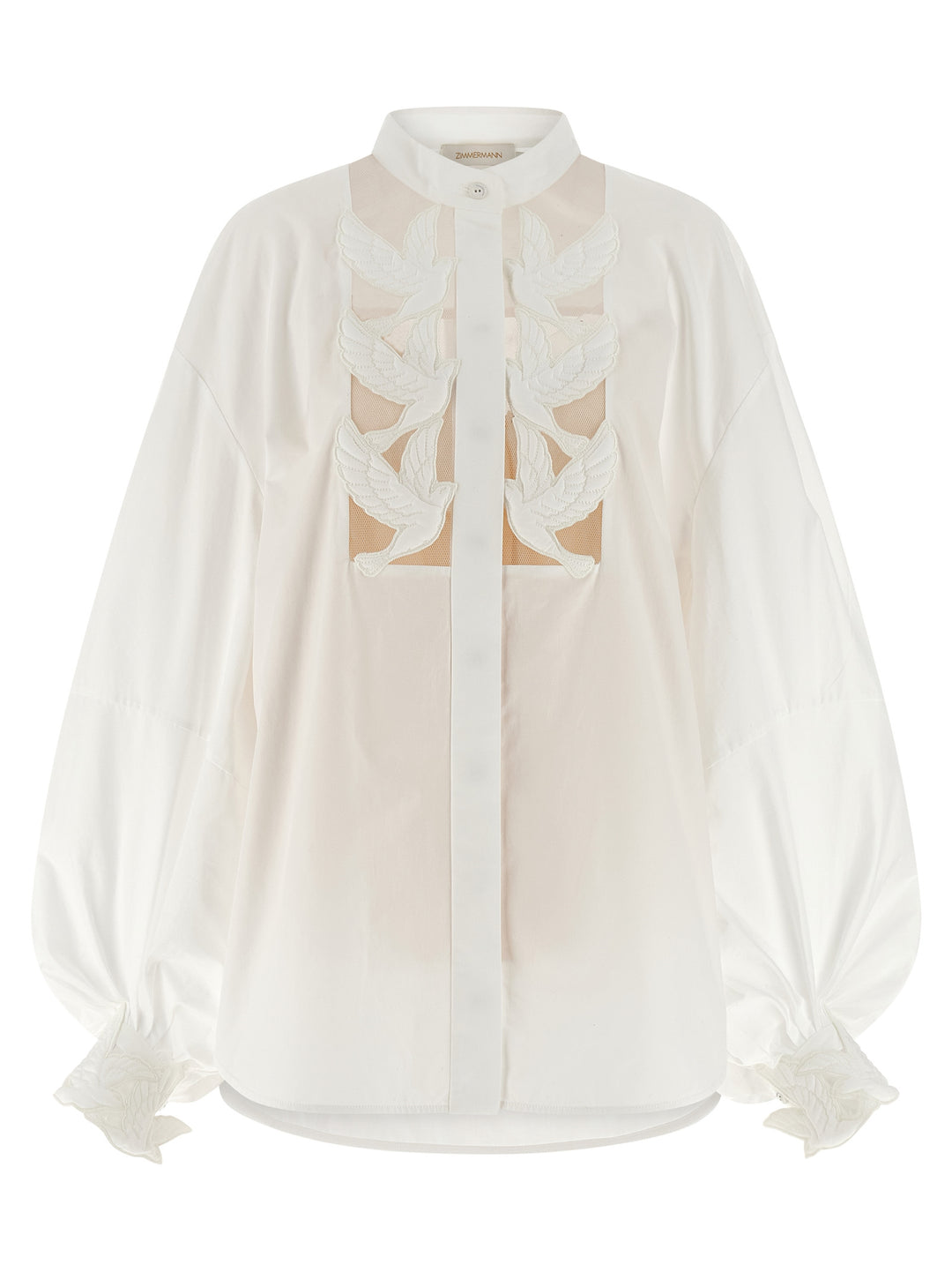 Zimmermann Luna Shirt and Blouse - White | d75481b86e3234466ddd70a5987501b0575db1ea