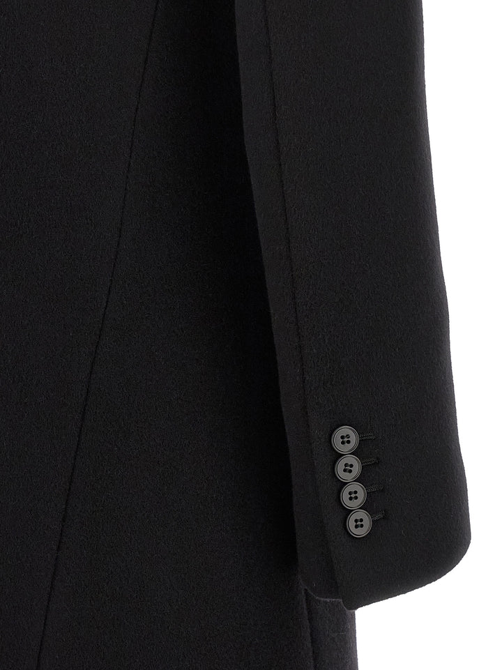 Mcqueen Wool And Cashmere Coat Coats and Trench Coats - Black | 888f1cd032b42ea15056ab40e840329f58f5a9c2