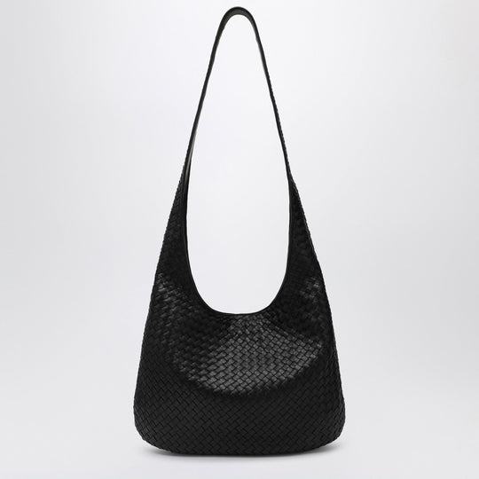 Large Black Woven Veneto Bag
