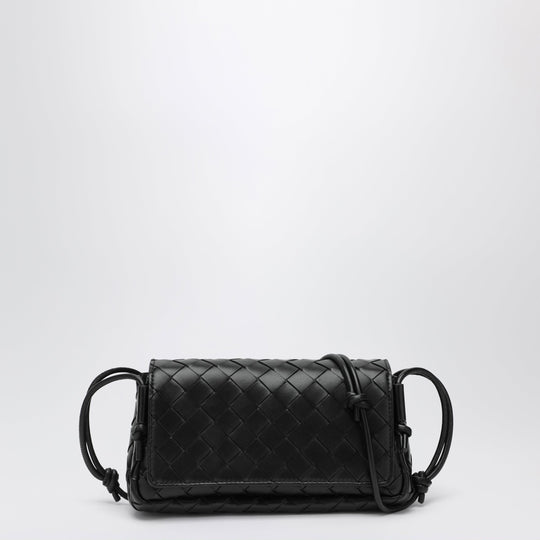 Black Notturno Bag In Woven Fabric