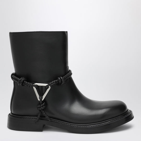 Black James Leather Ankle Boots