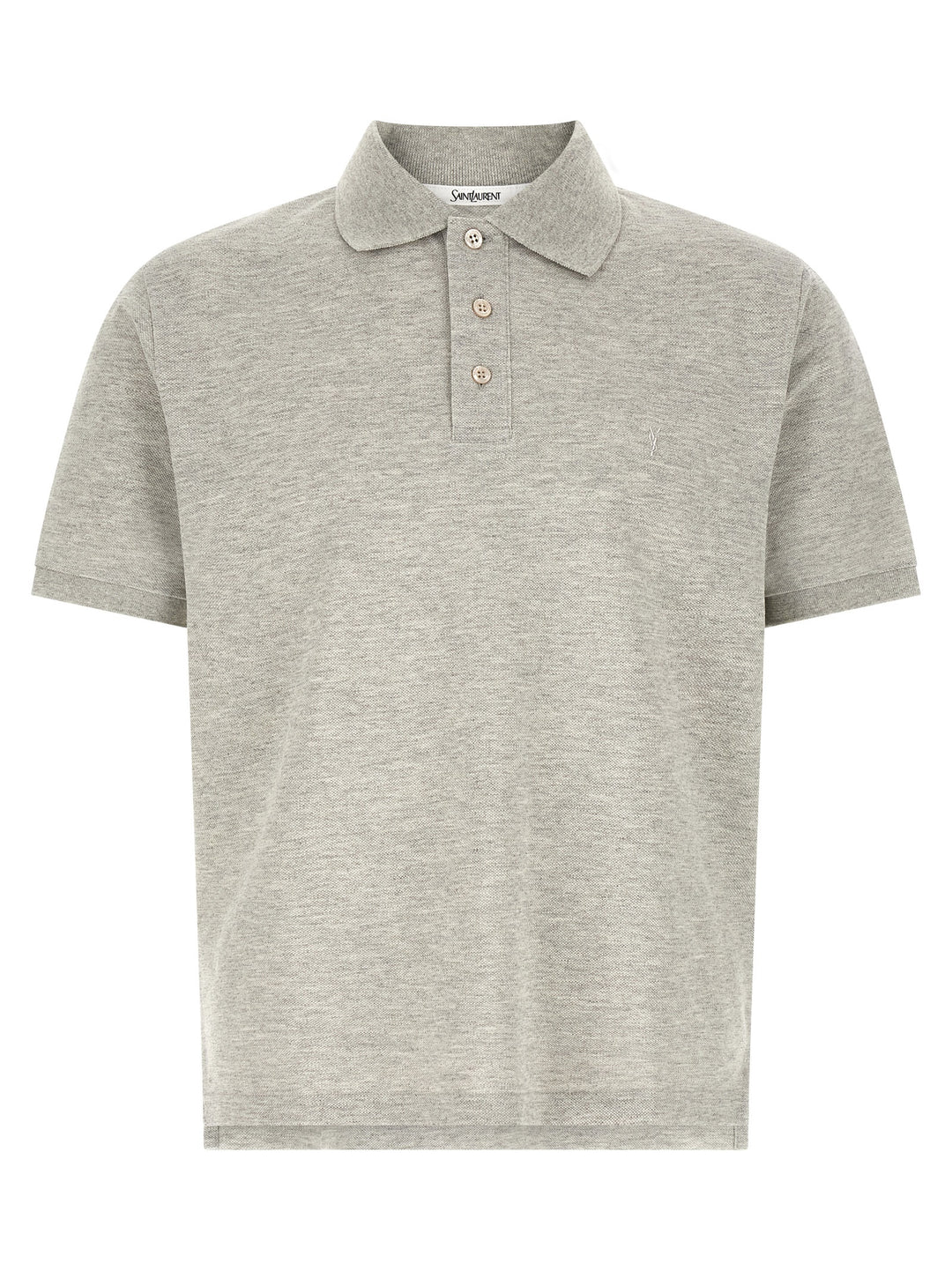 Saint Laurent Cassandre Polo - Gray | b886c8d8349377531e6b7719359654025cc7a3bc