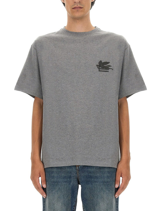 T-Shirt With Pegasus Embroidery