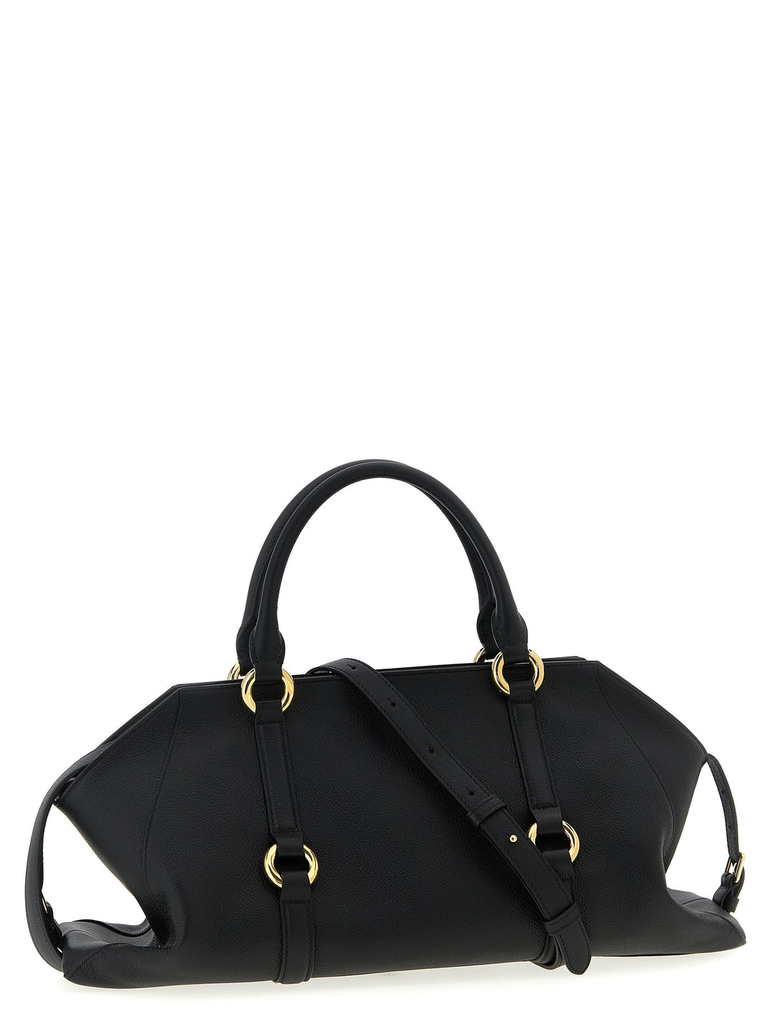 Mcqueen Farrington Hand Bags - Black | 0ad621f75ab465257fd5f266ad9908f53f0d2b72