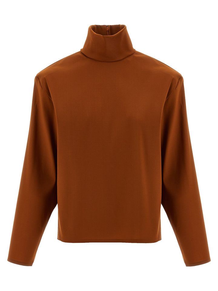 Saint Laurent Structured Shoulder Sweater Sweaters and Cardigans - Orange | 3b98dc3b22a8521c01d23544c1b603fcb56723aa