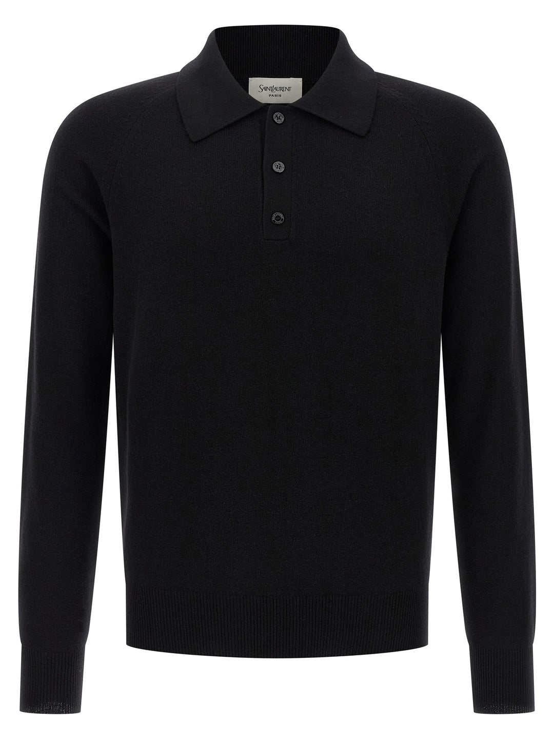 Saint Laurent Wool  Shirt Polo - Black | 8f856348f3bafed093b9329df534fabc50a29226