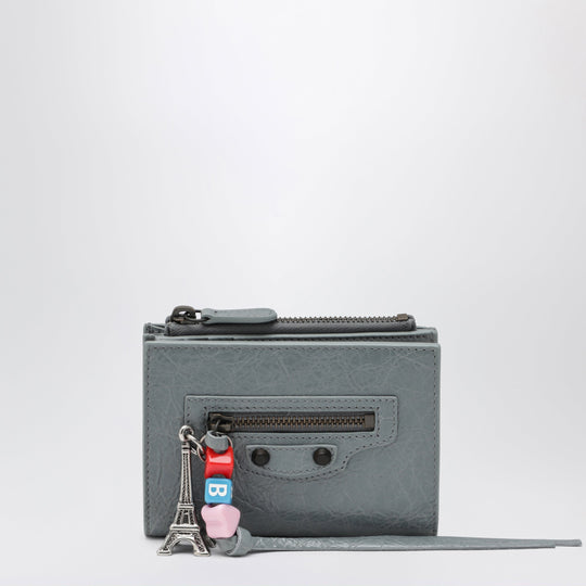 Le City Bifold Lambskin Wallet In Blue-Grey