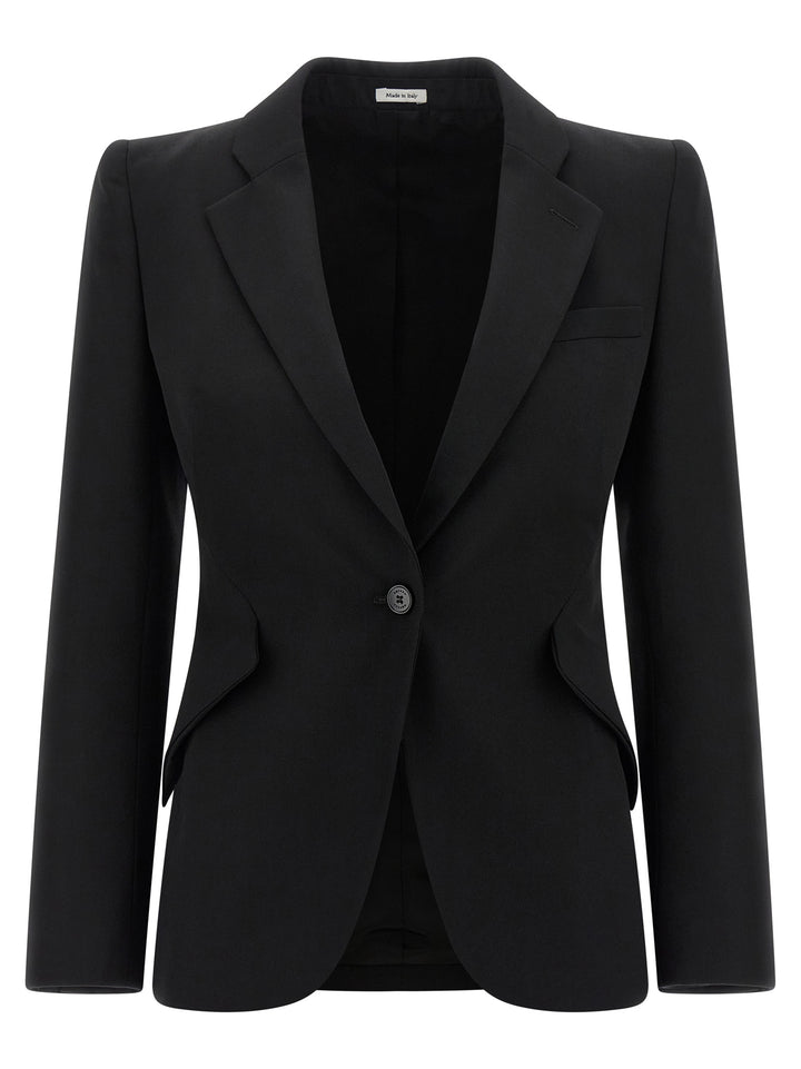 Mcqueen Hourglass Blazer BlazerS - Black | a5a53c15d859211018536d1e34cb481a10d6a983