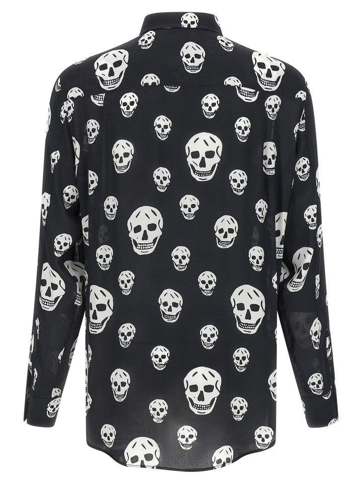 Mcqueen Skull Shirt and Blouse - White/Black | 577f61919988777e15c7e1731af77cb1b63808e0