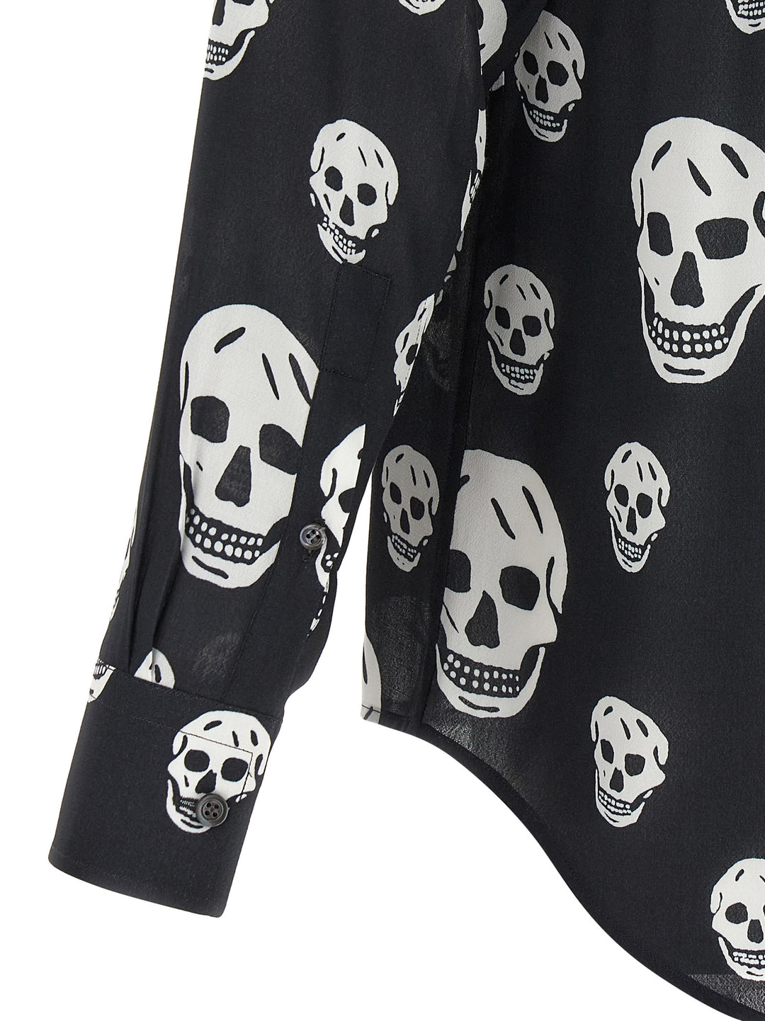 Mcqueen Skull Shirt and Blouse - White/Black | 78f18a8f7bc60f371914f23825c8792d1f746a98