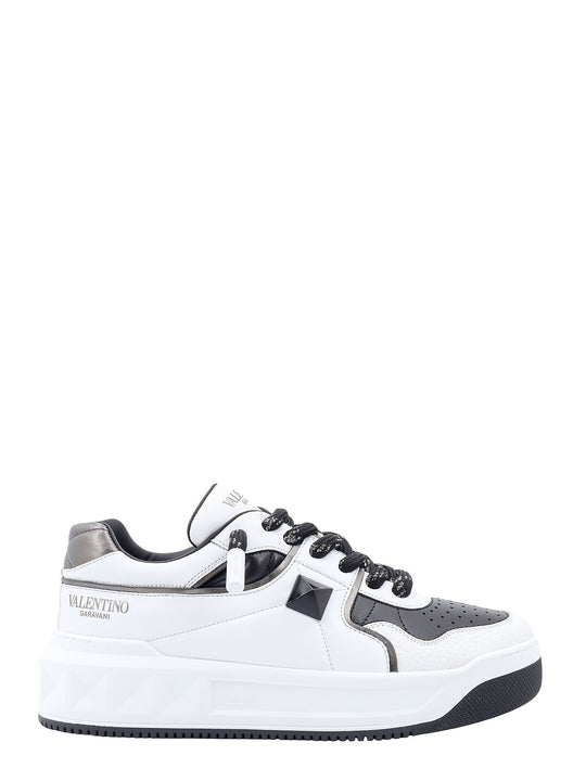 Leather Sneakers With Iconic Studs