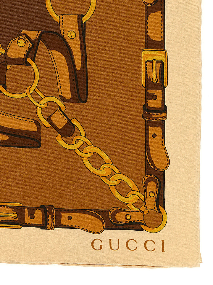 Gucci Morsetto Scarves and Foulards - Brown | e83ee12da9336a3ce93a53d16b354e918b5b6c9c